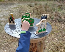 Interaktives Naturparkspiel am Naturvielfaltspfad.