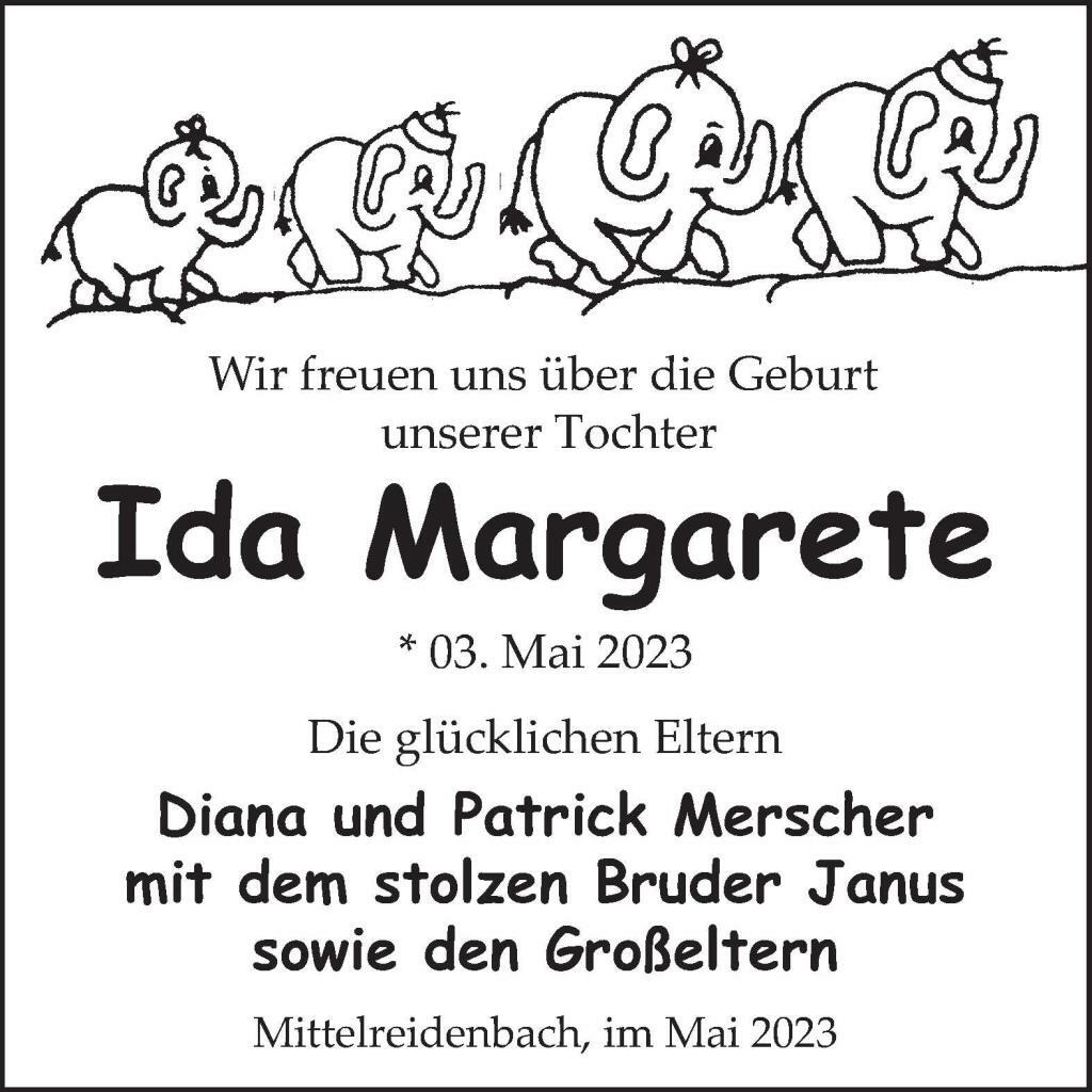 Ida Margarete Geburt