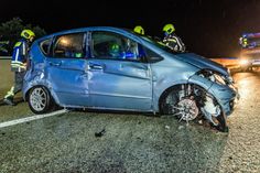 Am Samstag überschlug sich ein PKW auf der B 50. (Foto: Irmiter).