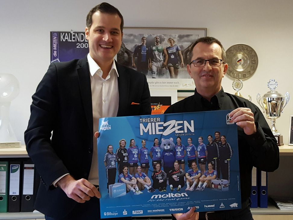 Miezenvorstand Jürgen Brech (rechts) und Firmenchef Damien Raths freuen sich über die Zusammenarbeit. Foto: FF