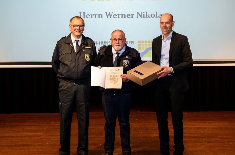 Verabschiedung des Foto-Dokumentators der Feuerwehren, Werner Nikolay.