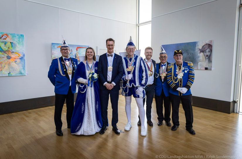 Auch die Biebesse durften nicht fehlen - sie trafen sogar auf Ministerpräsident Hendrik Wüst.