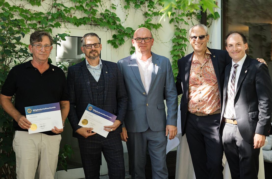 (v.l.): Florian Dehne, Marco Tripodi, Richard Kaut, Achim Paluch und Sebastian Bölinger (Pressebeauftragter des Lions Clubs Wittlich).