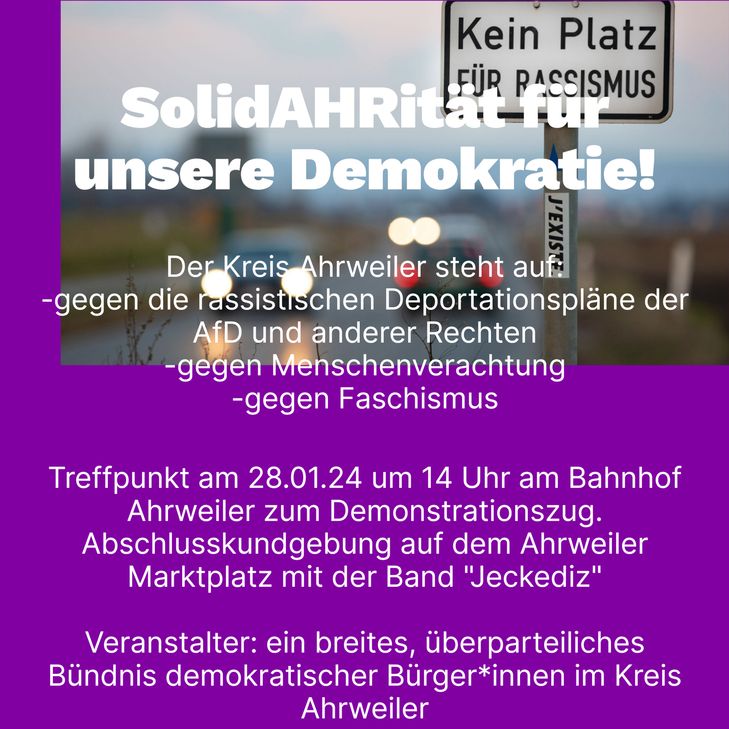Breites Bündnis gegen Rassismus und für Demokratie entstanden.