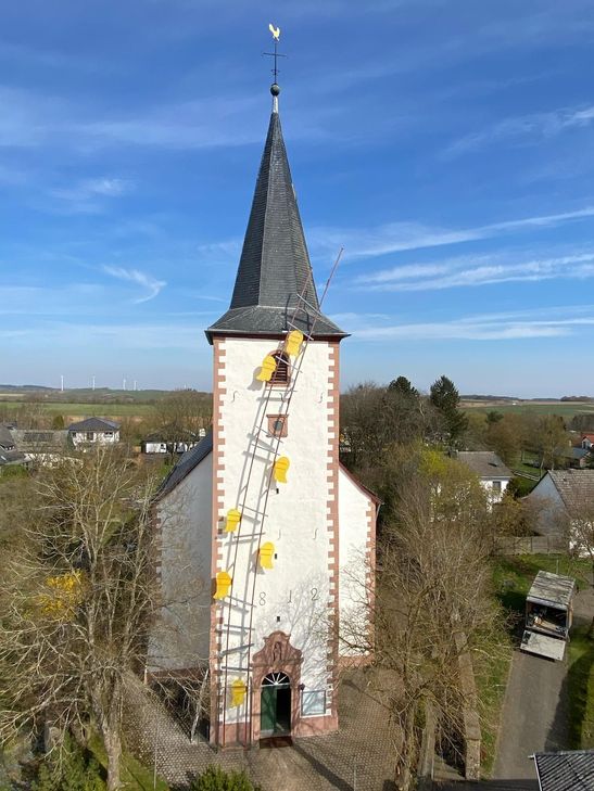 Die »Himmelsleiter« an der Tondorfer Kirche soll Strahlkraft in die ganze Region entfalten.