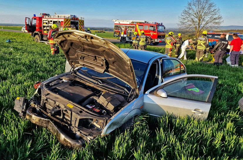 Der verunfallte PKW.