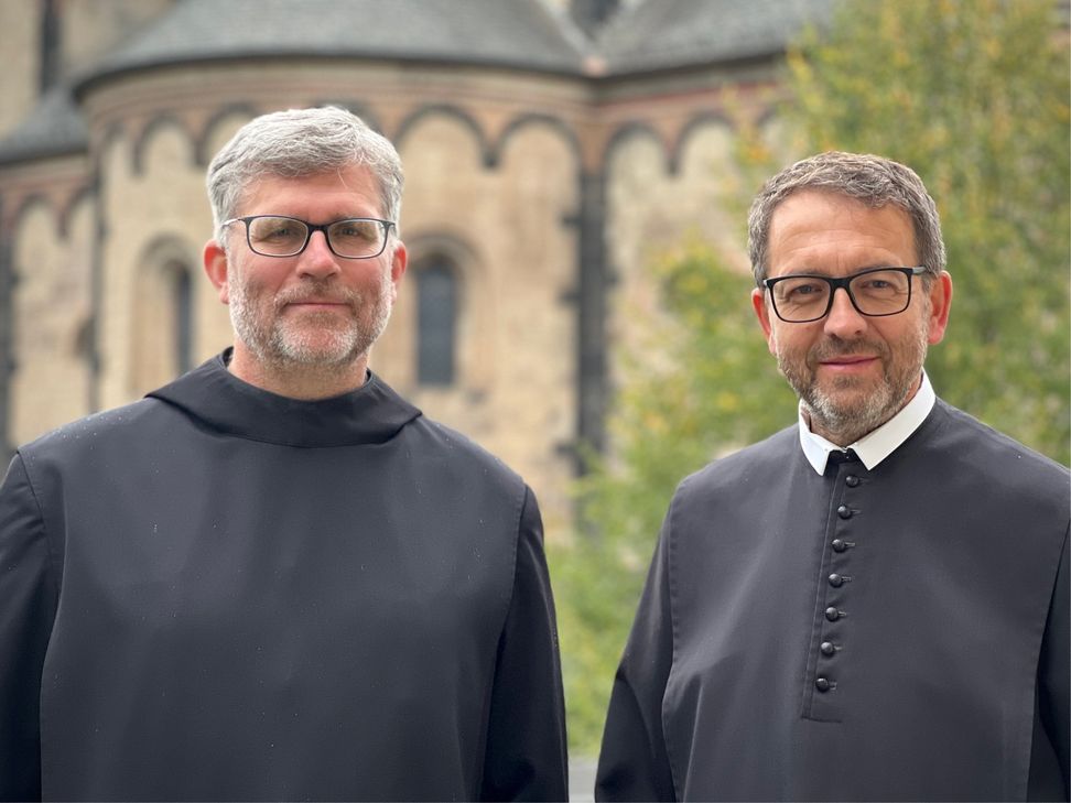 Neue Führungsspitze: Der neue Abt von Maria Laach, Pater Dr. Mauritius Wilde, mit dem künftigen Prior, P. Maximilian Krenn.