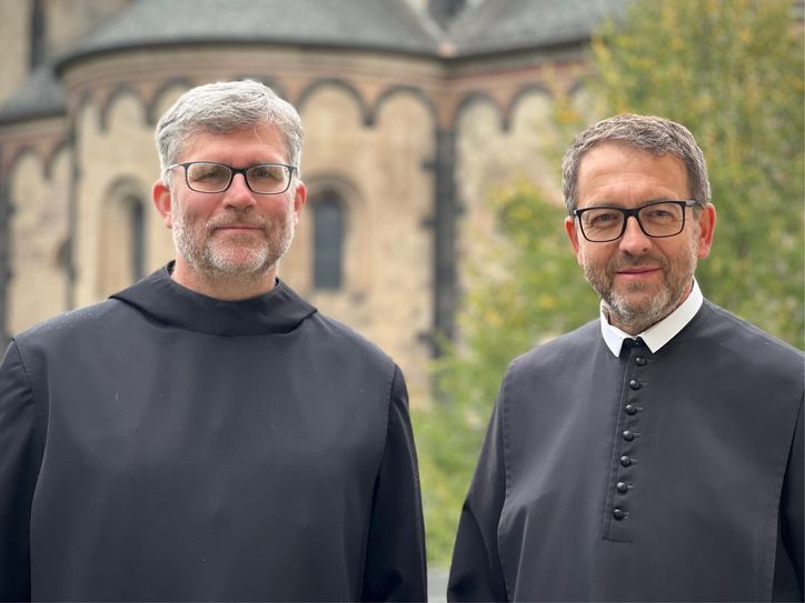 Neue Führungsspitze: Der neue Abt von Maria Laach, Pater Dr. Mauritius Wilde, mit dem künftigen Prior, P. Maximilian Krenn.