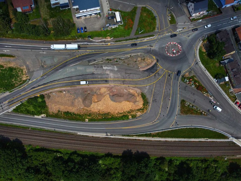 So sieht die Großbaustelle aus der Vogelperspektive aus. Foto/Video: Sebastian Schmitt