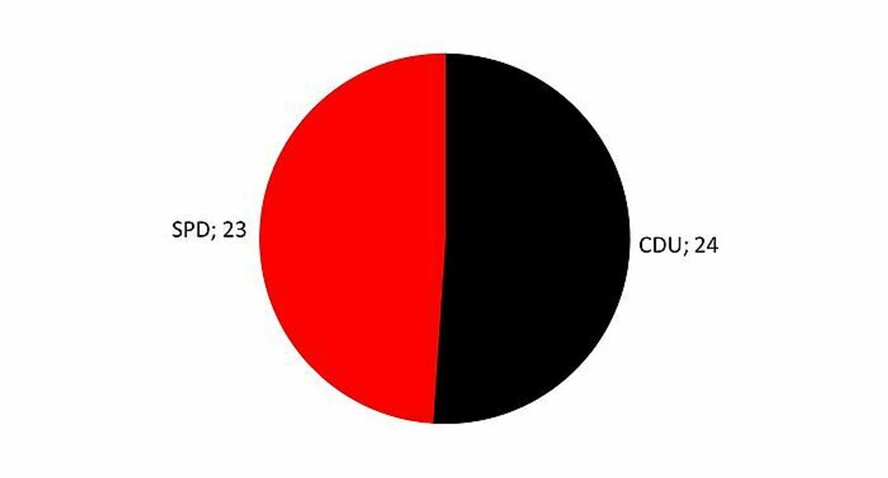Fast ausgeglichen war der erste Kreistag 1972 zwischen CDU und SPD. Bis 1984 war die CDU stärkste Kraft, dann übernahm die SPD zehn Jahre lang das Zepter, ehe Carl Meulenbergh (CDU) für 15 Jahre die Geschicke des Kreises leitete. Bündnis ´90/Die Grünen sind seit 1984 im Kreistag vertreten, die FDP nur von 1975 bis 1979 und dann wieder ab 1999.