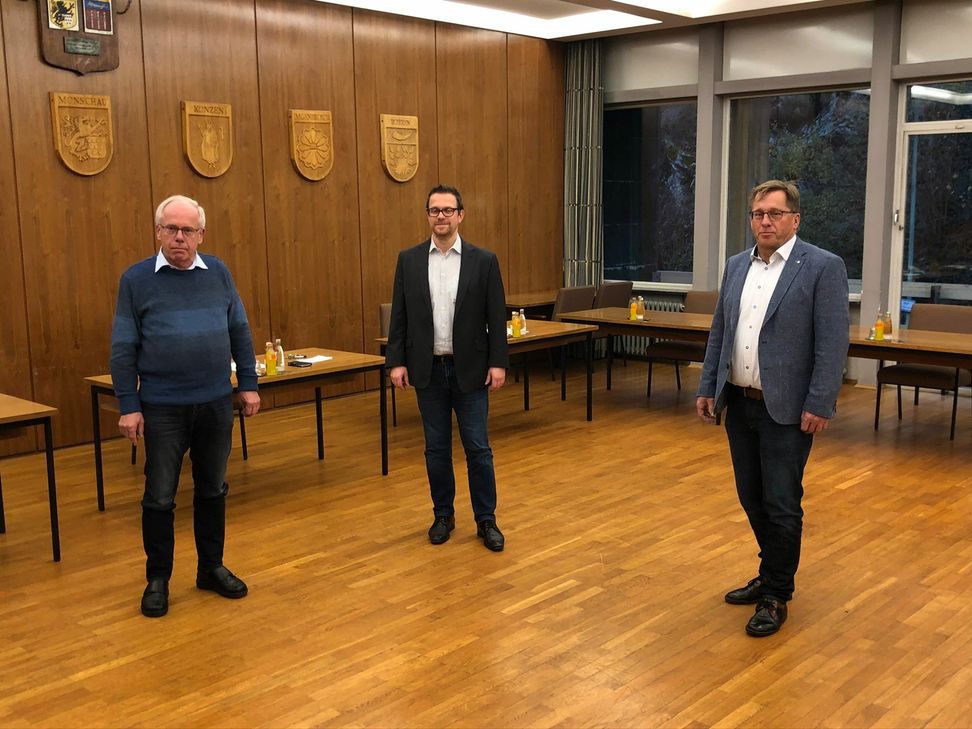 Der CDU-Fraktionsvorstand (v.l.), Hilmar Weber, Micha Kreitz und Benno Palm, erklärte, von der Einführung eines Beigeordneten für die Stadt Monschau keinen Gebrauch zu machen. Foto: T. Förster