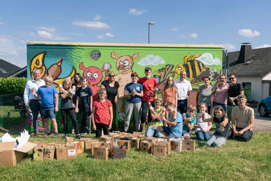 Das Graffiti-Projekt der JUKUSCH in Kaisersesch wurde durch die finanzielle Unterstützung von Westenergie und der Kreisjugendpflege Cochem-Zell realisiert.