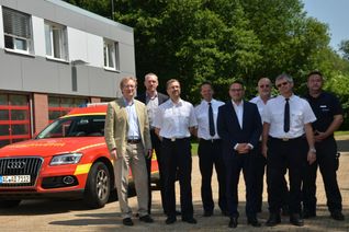 Der SPD-Landtagsabgeordnete Stefan Kämmerling war zum Arbeitsgespräch im Katastrophenschutzzentrum in Simmerath. Im Rahmen der Aktionswoche der Feuerwehren lauschte er den Sorgen und Nöten der Notfallhelfer. Foto: T. Förster