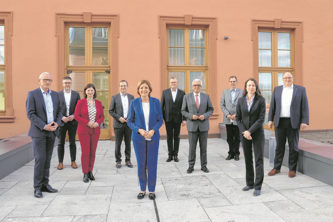 Gespräch mit Bürgermeistern und Landrätin.