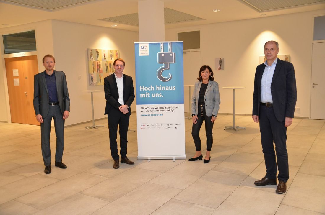 Vertreter von Stadt und Städteregion sowie der GründerRegion Aachen gaben den Startschuss für »AC2 - die Wachstumsinitiative.« Foto: T. Förster