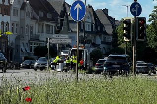 Neue Blitzersäule am Martinsufer wird aufgebaut