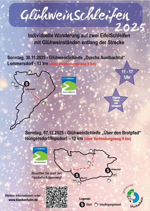 Hier geht es lang: Das Plakat der diesjährigen Glühweinschleifen.