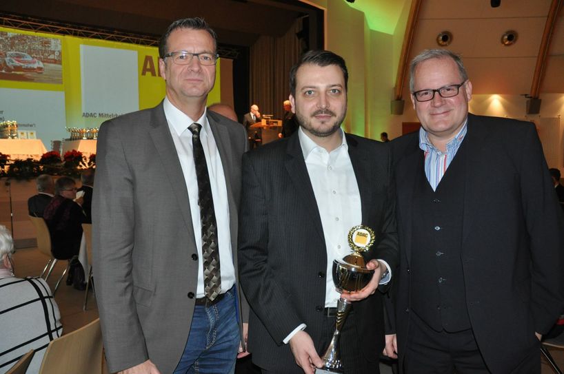 AC Mayen-Power beim ADAC (v. l.): Sportleiter Ralf Fuß, Marc Hennerici und der Vorsitzende Rolf Werner.