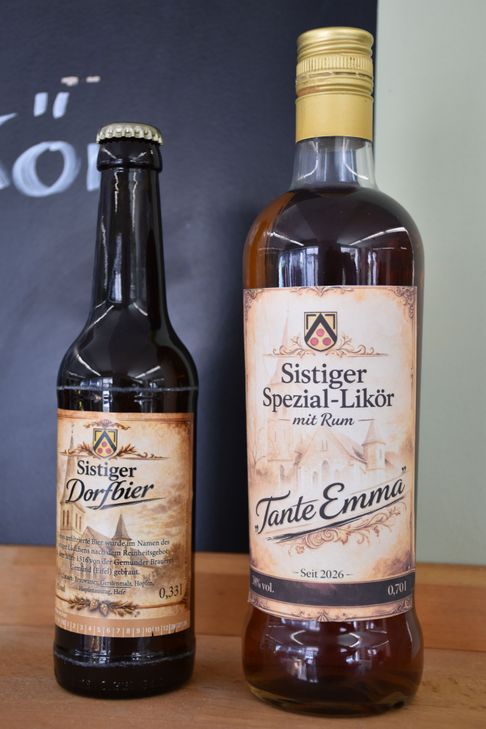 Dorfbier und Tante Emma in trauter Zweisamkeit.