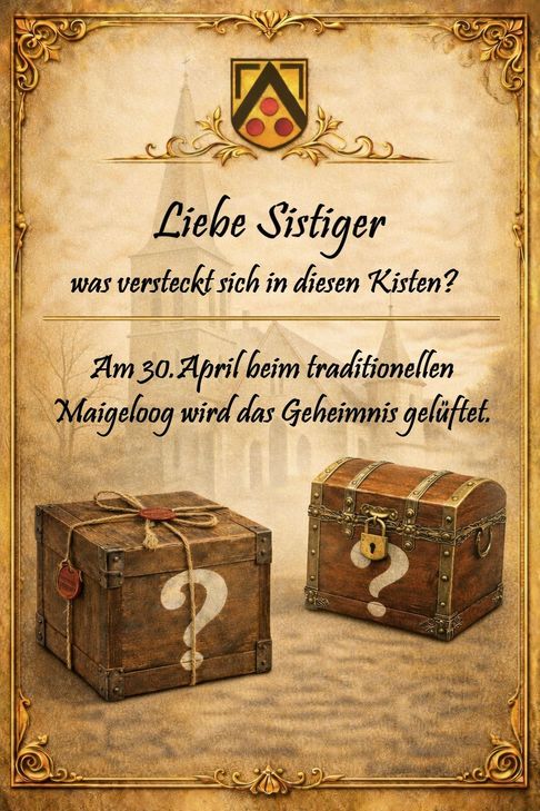 Mit diesem Plakat hatte Sandro Hammermüller die Sistiger Bevölkerung neugierig gemacht.