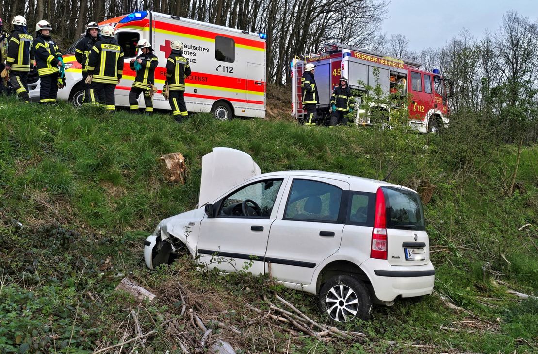 Glück im Unglück hatten die Insassen dieses Fahrzeugs.