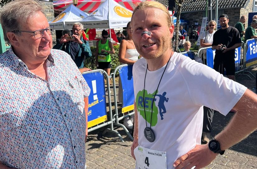 Erster Start, erster Sieg: Fabian Rahn gewinnt den Monschau Marathon.