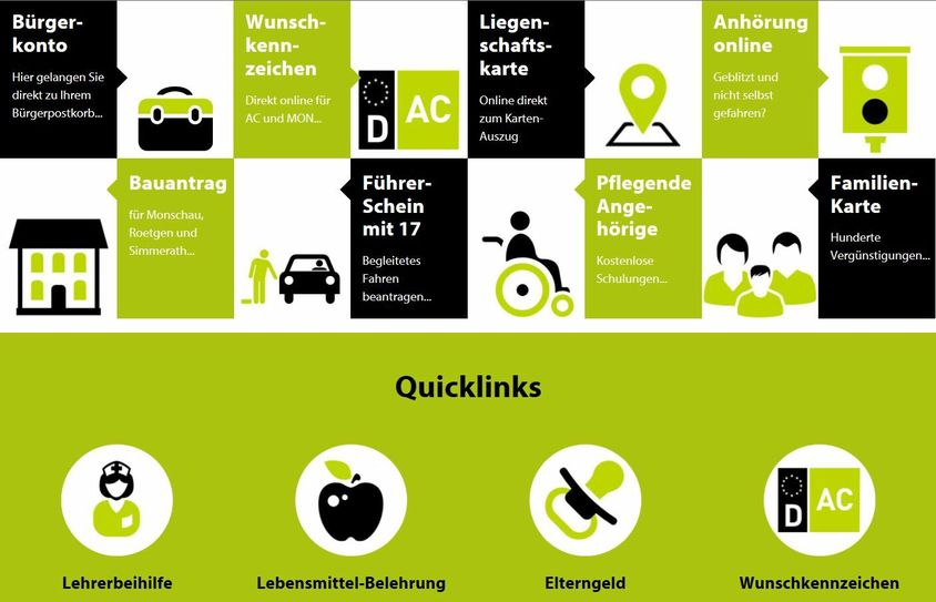 Die neue Internetseite der Städteregion Aachen ist online - besonders attraktiv ist das neue Bürgerportal, das Behördengänge bequem vom Wohnzimmer aus möglich macht.