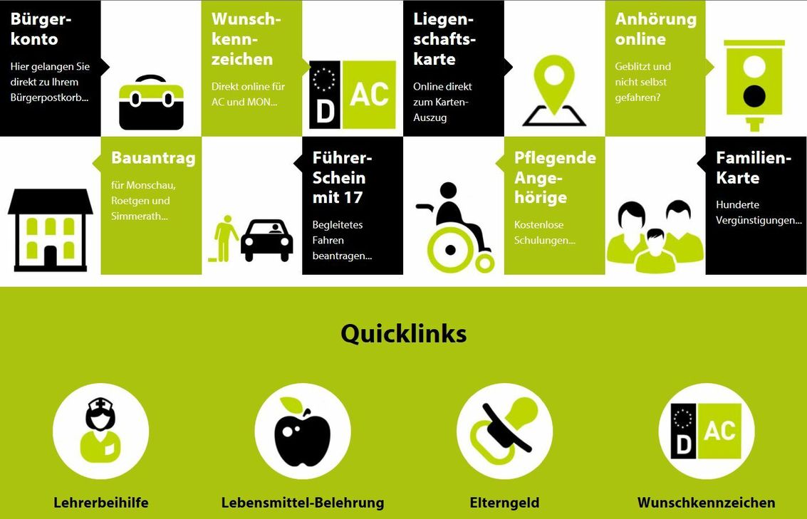 Die neue Internetseite der Städteregion Aachen ist online - besonders attraktiv ist das neue Bürgerportal, das Behördengänge bequem vom Wohnzimmer aus möglich macht.