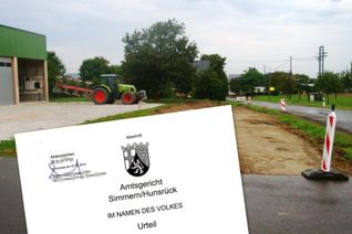 Von Beruhigung keine Spur: Stefan Demand gab zwar die Zustimmung zu dem umstrittenen Straßenbauprojekt, sagt jedoch, ein LBM-Mitarbeiter habe ihn unter Druck gesetzt. Das Amtsgericht in Simmern gab ihm Recht. Jetzt droht der Rückbau.  Montage: WochenSpiegel