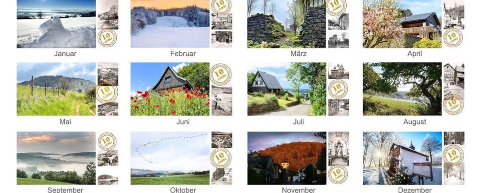 So sehen die einzelnen Monate aus im Kalender für das kommende Jahr, 2025.
Foto: Förderverein Burgruine Aremberg e.V.