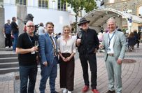 Peter Huth (Pro-Winzkino), Janis Kuhnert, Antonia Bill, Wolfgang Stemann(Pro-Winzkino) und Bürgermeister Dr. Andreas Nikolay am Eröffnungsabend.