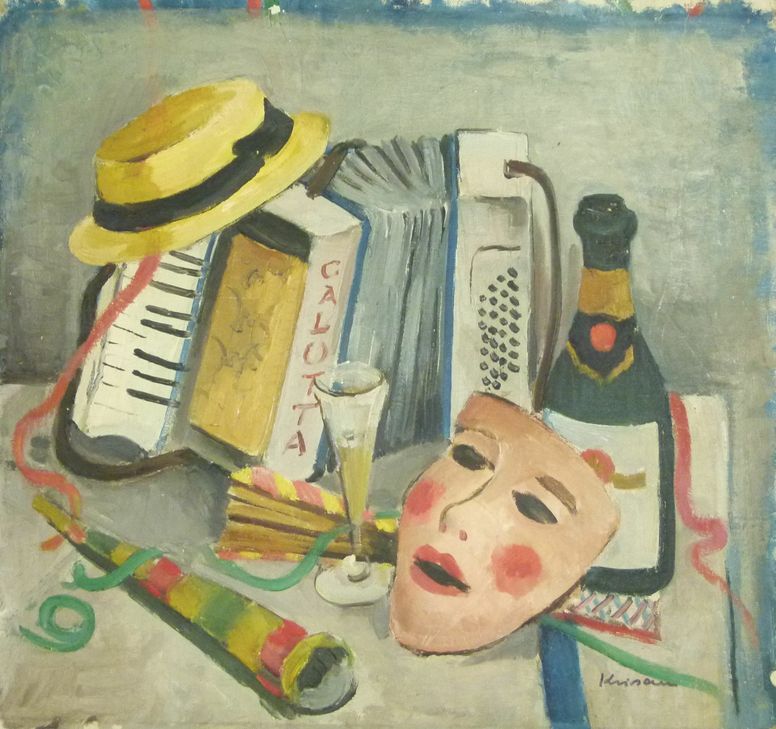 Peter Krisam: Karneval, 1938, Öl auf Leinwand. Foto: Stadtmuseum Simeonstift Trier