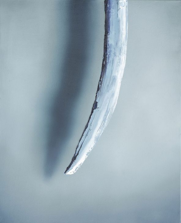 Eilike Schlenkhoff, blau auf blau, Öl auf Leinwand, 2018