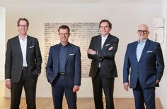 Der Vorstand der Sparkasse Aachen (v.l.n.r.): Thomas Salz (Vorstandsmitglied) Dr. Christian Burmester (stellvertretender Vorstandsvorsitzender), Norbert Laufs (Vorstandsvorsitzender) und Holger Schmitz (stellvertretendes Vorstandsmitglied).