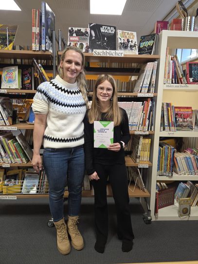 Katja Peters (Klasse 6a) gewann den Vorlesewettbewerb der Realschule plus Vulkaneifel und vertritt die Schule nun beim Kreisentscheid.