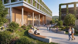 Das Aus- und Weiterbildungszentren für Mobilität, Sicherheit und Wasserstofftechnologie erhält Campus-Charakter. Die Planer der agn leusmann GmbH zeigten beeindruckende Visualisierungen.