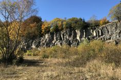 Herbststimmung in einem ehemaligen Basaltsteinbruch. NAE-Foto