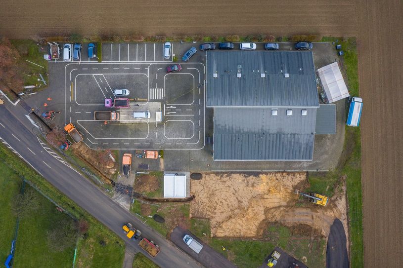 Das Corona-Impfzentrum wird in der Mehrzweckhalle in Gelsdorf eingerichtet. Foto: Kreisverwaltung_Risse