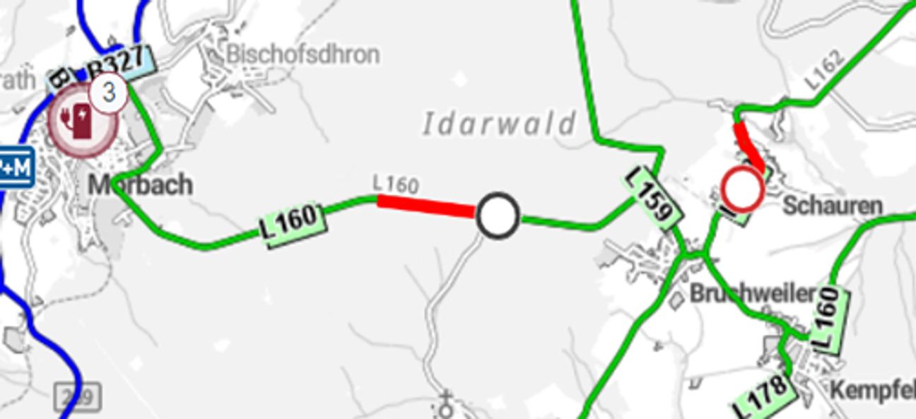 Vollsperrung zwischen Morbach und Bruchweiler