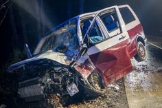 Das verunfallte Fahrzeug.