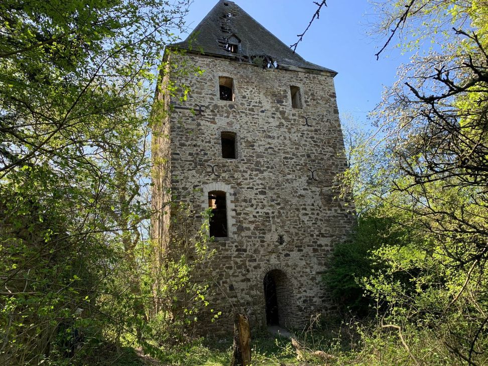 Vorbei geht es auch an der Ruine der Wensburg.