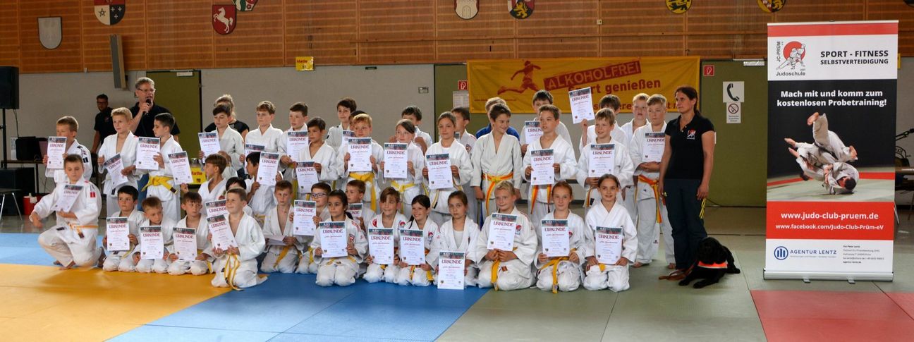 Teilnehmer des Bezirksturniers der Judoka in der Altersklasse U10/U12. Foto: Judo-Club Prüm e.V.
