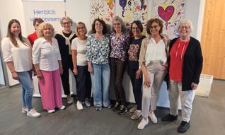 Gemeinsam für den Kinderschutzbund aktiv: Jana Breitbach, Jutta Ames, Sigrid Hübner-Bußmer, Jutta Okfen, Ute Stroh, Birgitta Opdenhövel, Heidi Kessler, Ruth Heidweiler, Ulla Faust, Adelheid Wax (v.l.).