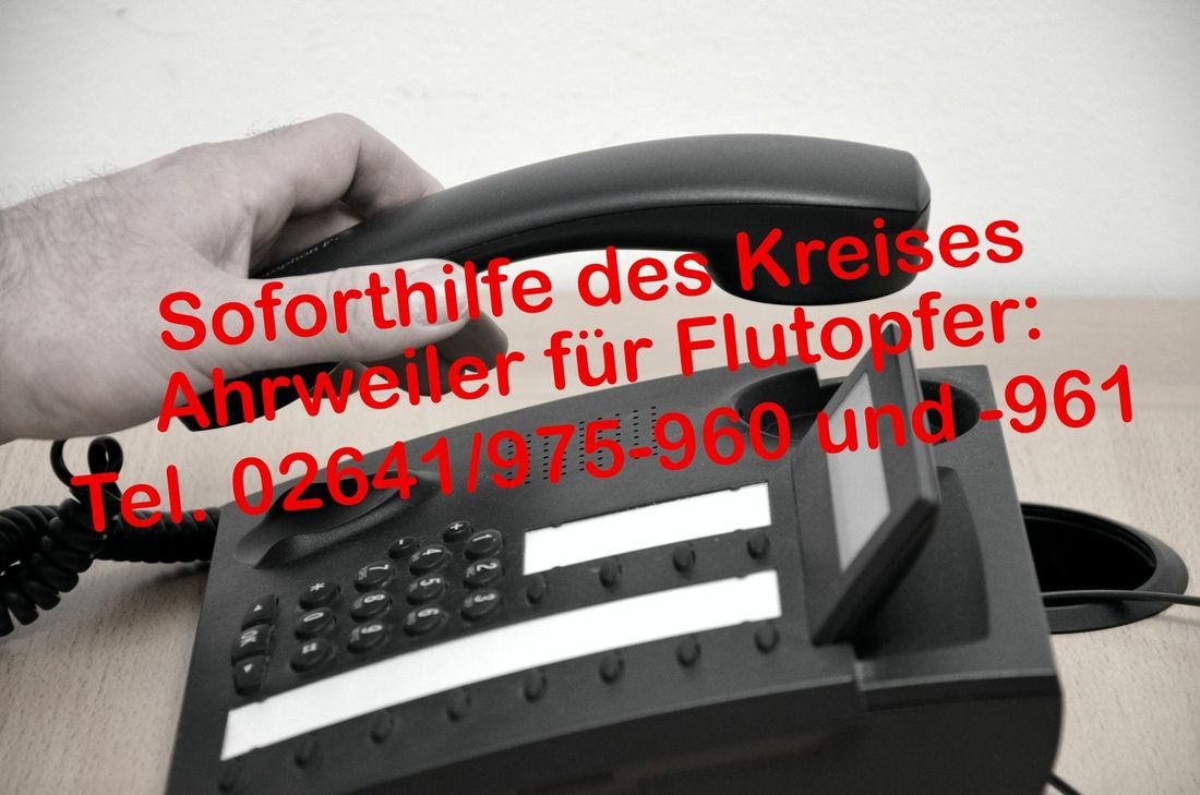 Unter dieser Hotline können Soforthilfen bei der Kreisverwaltung beantragt werden.
