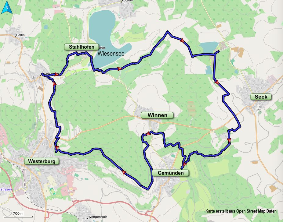 Die Tour führt durch eine sehr schöne Landschaft im Westerwald, allerdings anfangs mit einem etwas höheren Asphaltanteil, was aber so manchem entgegen kommen könnte, der den zur Zeit oftmals matschigen Wegen nicht viel abgewinnen kann.
