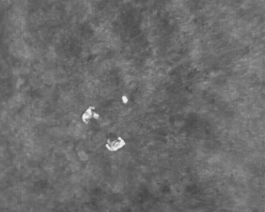 Der kleine weiße Punkt wäre mit bloßem Auge niemals erkennbar gewesen.