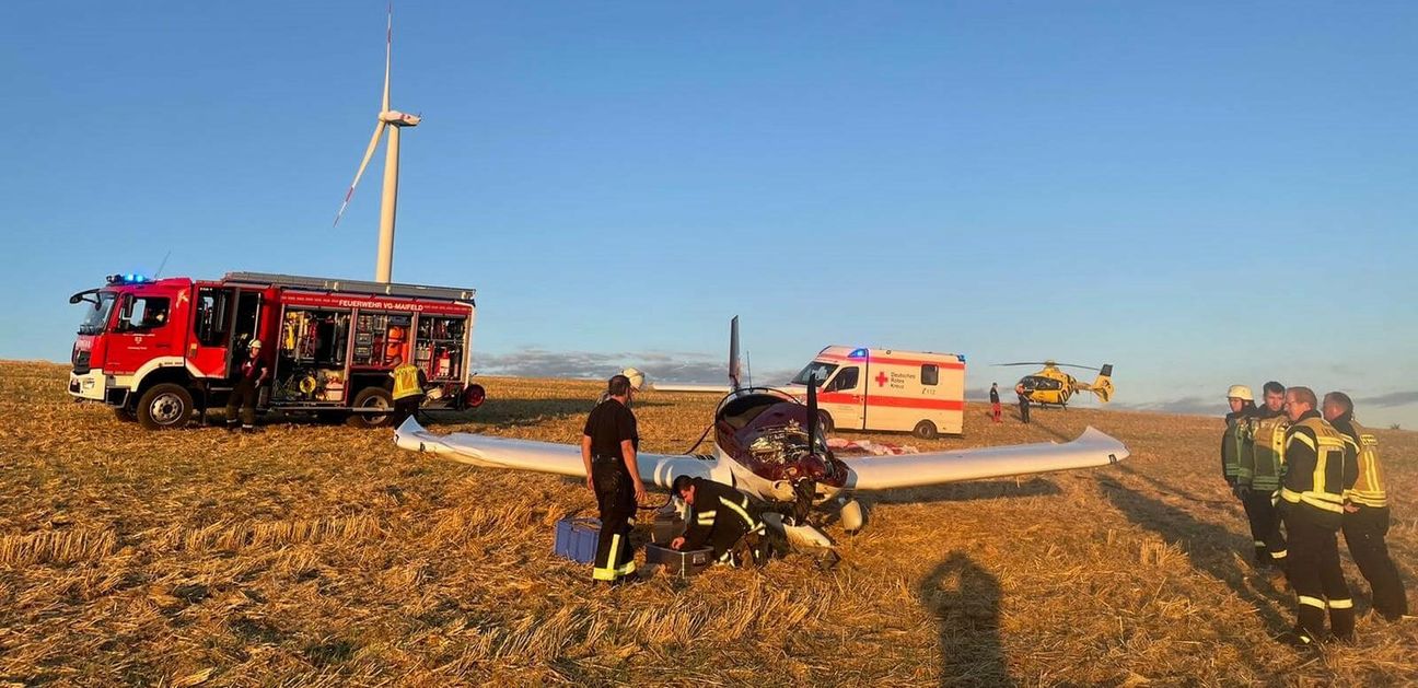 Die Freiwillige Feuerwehr VG Maifeld musste die Absturzstelle eines Ultraleichtflugzeugs absichern.