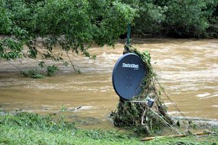 Am Campingplatz in Ahrweiler erreichte die Flut beinahe die Stellplätze.