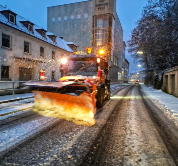Der Winterdienst ist in Kirn im Dauereinsatz.