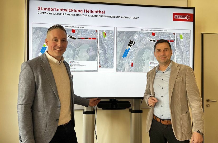 Frank Poschen (re.) scheidet mit sofortiger Wirkung als Geschäftsführer des Schoeller Werks aus. Alexander Mertens (li.) wird seinen Part mit einen Management-Team übernehmen.